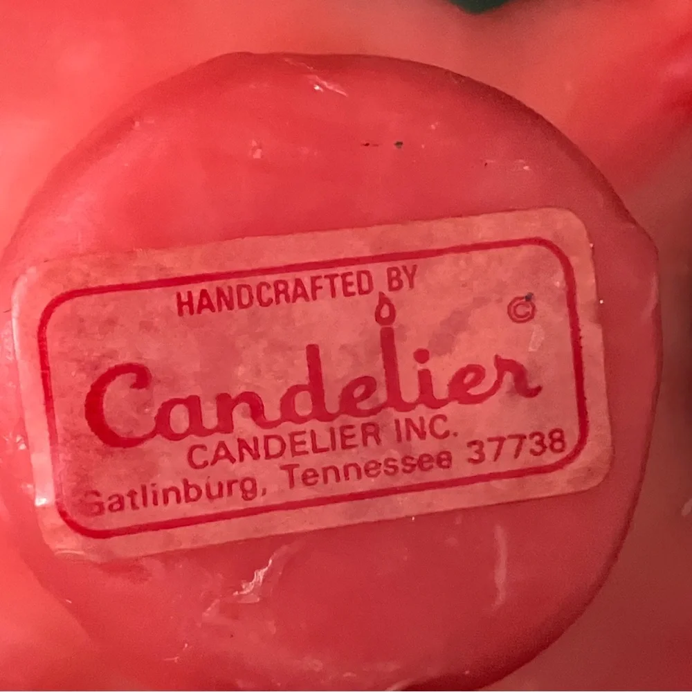 Vintage Candelier Poinsettia Flower Candle